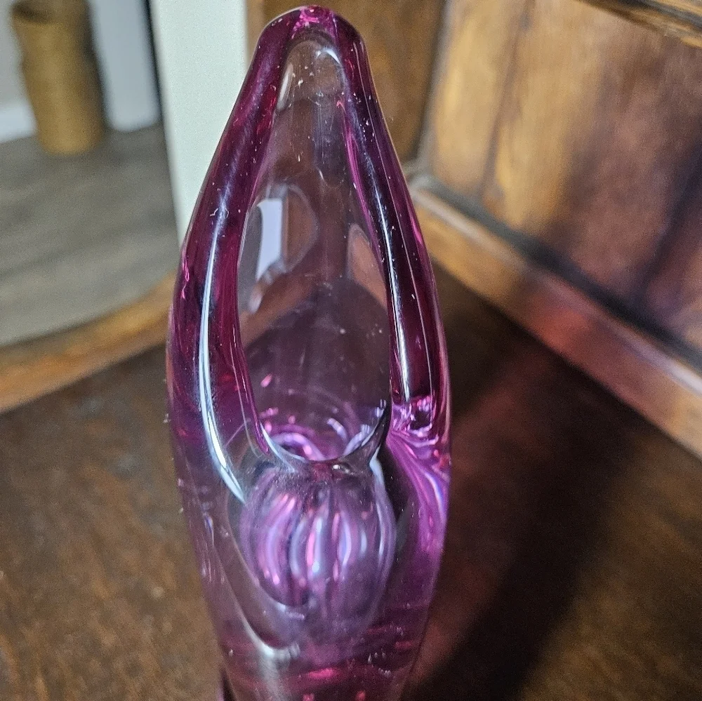 Vintage MCM duel chamber orchid vase.